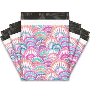20 Coastal Shell Poly Mailers 10x13 Beach Shipping Bags Boutique Packaging 🐚